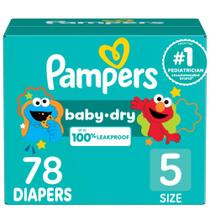 Fraldas Pampers Baby Dry, tamanho 5 a 78 unidades, absorvente