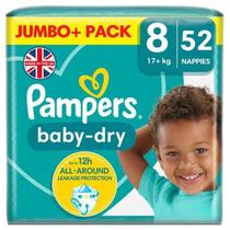 Fraldas Pampers Baby-Dry Tamanho 8 52 unidades Fraldas Pampers Baby-Dry Tamanho 8 52 unidades