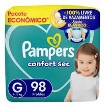 Fraldas Pampers Confort Sec G 98 Unidades
