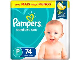 Fraldas Pampers Confort Sec Tam. P - 74 Unidades