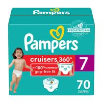 Fraldas Pampers Cruisers 360, tamanho 7, 70 unidades, descartáveis para bebês