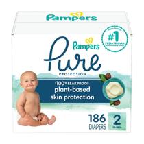Fraldas Pampers Pure Protection Tamanho 2 4-8 kg 186 unidades Fraldas Pampers Pure Protection Tamanho 2 4-8 kg 186 unidades