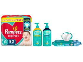 Fraldas Pampers Supersec Tam. G - 9 a 13kg 80