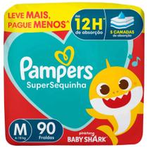Fraldas Pampers Supersec Tam. M - 6 a 10kg - 90 Unidades