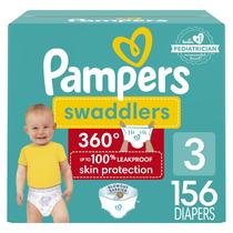 Fraldas Pampers Swaddlers 360 - Tamanho 3 (156 Unidades - 1 Mês)