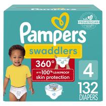 Fraldas Pampers Swaddlers 360, tamanho 4, 132 unidades, um mês