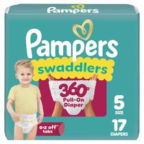 Fraldas Pampers Swaddlers 360 Tamanho 5 17 Unidades À Prova de Vazamentos