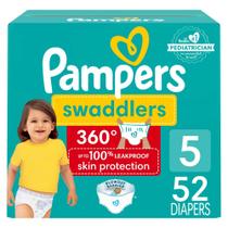 Fraldas Pampers Swaddlers 360 Tamanho 5 - Pacote com 52 Unidades