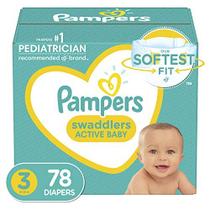 Fraldas pampers Swaddlers Fraldas descartáveis Fraldas de Bebê Super Embalagem Pode Variar, 78 Contagem