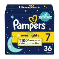 Fraldas Pampers Swaddlers Overnights Tamanho 7 - Pacote com 36 Unidades