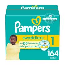 Fraldas Pampers Swaddlers Tamanho 1 - Pacote com 164 Unidades - Ultramacias