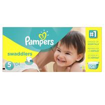 Fraldas Pampers Swaddlers Tamanho 5 Econômico 104 Unidades