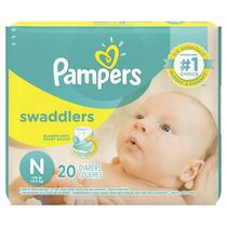 Fraldas Pampers Swaddlers tamanho N, 20 unidades, pacote de 2 x 40