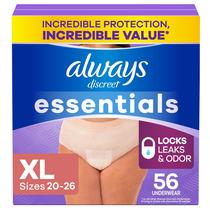 Fraldas para Adultos Always Discreet Essentials XL 56 unidades Fraldas para Adultos Always Discreet Essentials XL 56 unidades