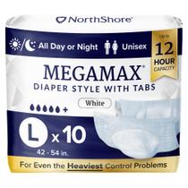 Fraldas para Adultos NorthShore MegaMax Grandes com Abas 12 Horas