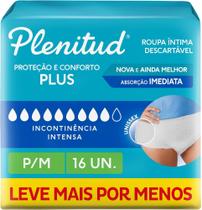 Fraldas para adultos Plenitud Descartável Protect Plus Com 16 Unidades