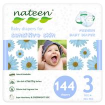 Fraldas para Bebê Nateen Tamanho 3 (144 unidades) Brancas Fraldas para Bebê Nateen Tamanho 3 (144 unidades) Brancas