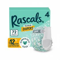 Fraldas para Bebê Platdistro Rascals Tamanho 4 Pacote com 72 Unidades Fraldas para Bebê Platdistro Rascals Tamanho 4 Pacote com 72 Unidades