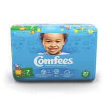 Fraldas para bebês Comfees CMF-7 Premium, fecho de aba, tamanho 7 x 80