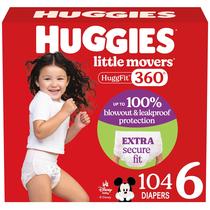 Fraldas para bebês Huggies Little Movers HuggFit 360 tamanho 6 (35+ libras) Fraldas para bebês Huggies Little Movers HuggFit 360 tamanho 6 (35+ libras)