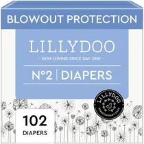 Fraldas para bebês LILLYDOO, tamanho 2, 102 unidades, proteção contra vazamentos Fraldas para bebês LILLYDOO, tamanho 2, 102 unidades, proteção contra vazamentos