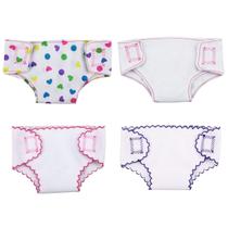 Fraldas para bebês, roupa íntima para bonecas de 35 a 45 cm - pacote com 4 Fraldas para bebês, roupa íntima para bonecas de 35 a 45 cm - pacote com 4