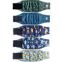 Fraldas para cães Grecle Male, pacote com 5 faixas de barriga de alta absorção Fraldas para cães Grecle Male, pacote com 5 faixas de barriga de alta absorção