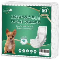 Fraldas para cães IMMCUTE Male XS tamanho 50 quilates superabsorventes Fraldas para cães IMMCUTE Male XS tamanho 50 quilates superabsorventes