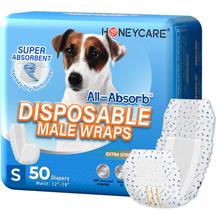 Fraldas para Cães Machos HONEY CARE All-Absorb A26 - Pequeno (50 Unidades)