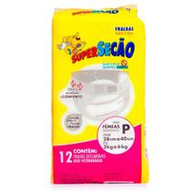 Fraldas Para Cães Super Secão Fêmeas P 12 Unidades