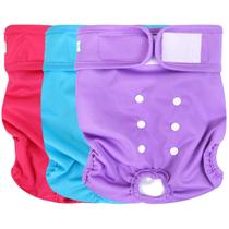 Fraldas para cães Wegreeco, laváveis, reutilizáveis, femininas, pequenas, pacote com 3 Fraldas para cães Wegreeco, laváveis, reutilizáveis, femininas, pequenas, pacote com 3
