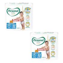 Fraldas Personal Baby Premium Pants JUMBO- 2 Pacotes Tamanho G Com 44