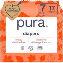 Fraldas Pura Size 7, ecológicas, totalmente isentas de cloro, TCF Fraldas Pura Size 7, ecológicas, totalmente isentas de cloro, TCF