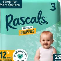Fraldas Rascals Premium Tamanho 3 Pacote com 29 Unidades