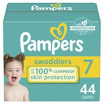 Fraldas Tamanho 7, 44 Contagem - Pampers Swaddlers Fraldas descartáveis para bebês, Super Pack (Embalagem Pode Variar)