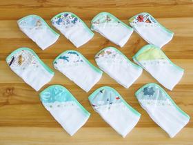 Fraldinhas de boca bebê kit com 11 unidades, fabricadas em tecido 100% algodão dupla camada