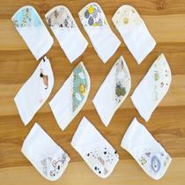 Fraldinhas de Boca bebê Kit Enxoval com 11 Unidades Tecido 100% Algodão Estampas Cor Palha