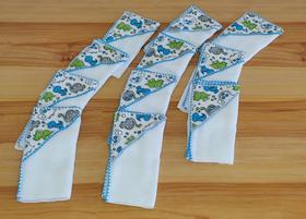 Fraldinhas De Boca Bebê LUXO Acabamento Lateral Bordadinho Kit Com 11 Unidades