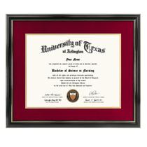 Frame Graduation Mall Diploma 28 x 36 cm com tapete 38 x 46 cm sem tapete