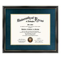 Frame Graduation Mall Diploma 28 x 36 cm com tapete 38 x 46 cm sem tapete