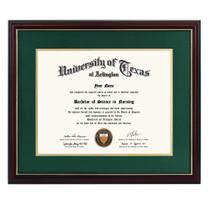 Frame Graduation Mall Diploma 28 x 36 cm com tapete 38 x 46 cm sem tapete