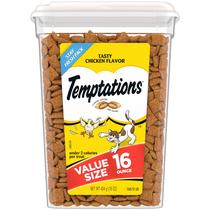 Frango crocante/macio clássico Cat Treats Temptations 454g Frango crocante/macio clássico Cat Treats Temptations 454g