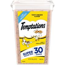 Frango crocante/macio clássico Cat Treats Temptations 900 ml