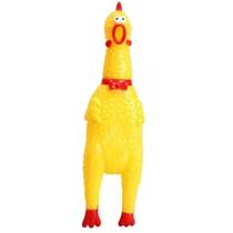 Frango Galinha Borracha Para Morder Brinquedo Cães Mordedor 16cm