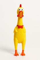 Frango Galinha De Borracha 37Cm Mordedor Grande Para Pet