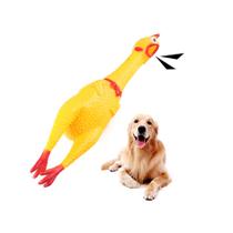 Frango Galinha Galo Brinquedo Pet Cachorro Cães Gatos Borracha Mordedor com Apito Sonoro 16cm P