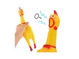 Frango Para Pet Cães Gatos 40cm Borracha Brinquedo Sonoro