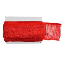 Franja 7cm - cor vermelho - c/ 10m - 100% poliéster - Kit