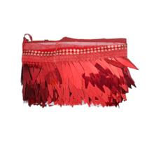 Franja com paetê 62mm cor 145 vermelho metro