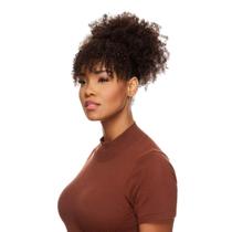 Franja de Cabelo Humano Crespo Textura Kinky 30cm De Benguela - Castanho Escuro (12g)